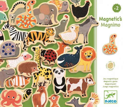 Dřevěné magnetky zvířátka 36 kusů