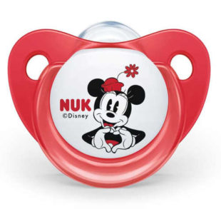 Červené šidítko NUK Disney Mickey Minnie 6-18m