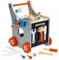 Dětské chodítko magnetický dřevěný vozík s nářadím