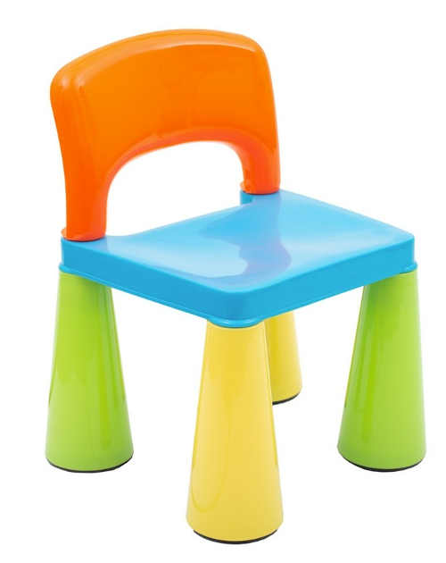 Plastová dětská židlička ve veselém barevném provedení