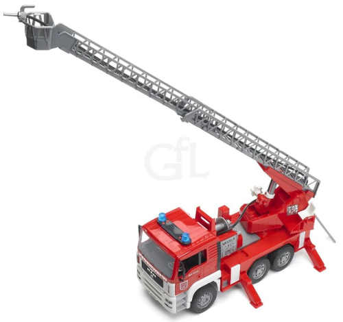 Dětská hračka hasičské auto s vytahovacím žebříkem