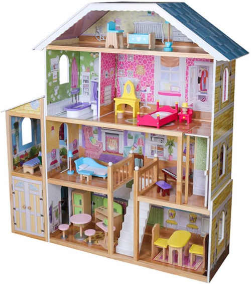 velký dřevěný domek pro panenky