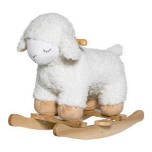Dětská houpací ovečka z bukového dřeva