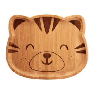 Dětský bambusový talíř ve tvaru tygra