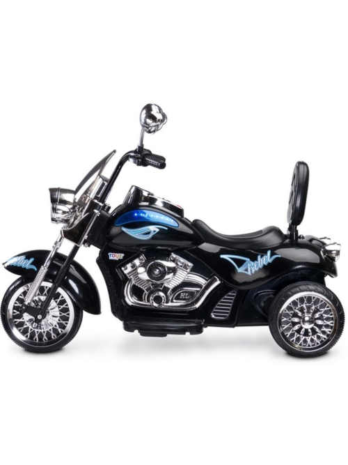 dětská černá elektrická motorka